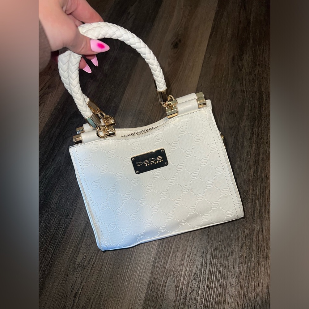 White and Gold BEBE Bag